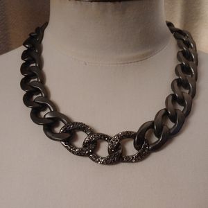 Black chunky 18" chain necklace by Lana Jewelry